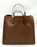 COACH Dark Saddle Tan Leather Field Tote