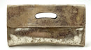 COFI Gold Distressed Leather Snap Closure Clutch