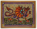 Framed Original Mosaic of Welsh Dragon
