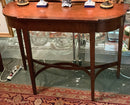 Vintage Demilune Wood Console Table