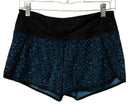 LULULEMON Black Blue Floral Athletic Shorts