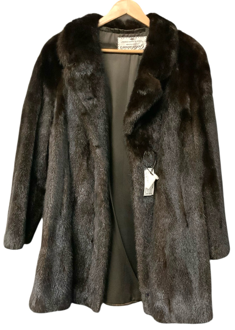 GOLDSTEINS Dark Brown Ranched Mink Stroller Coat