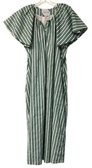 ADDISON BAY Green/White Stripe Flutter Sleeve "Grace" Dress