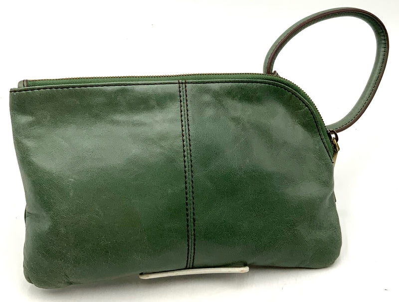 HOBO Green Leather Sable Wristlet