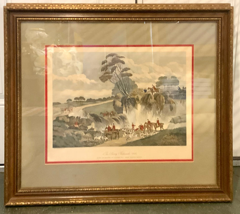 Pair of Vintage Hunt Scene Engravings