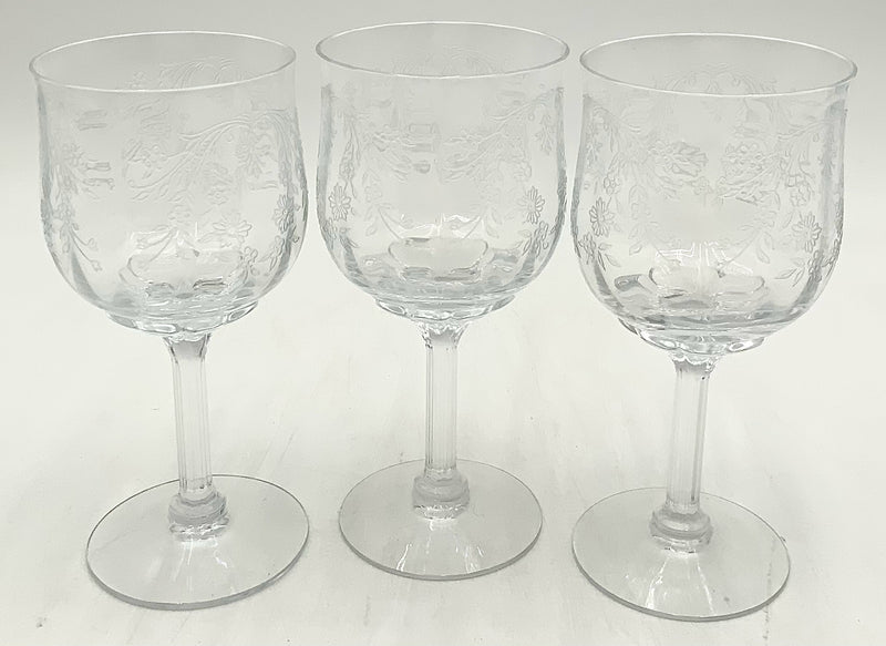 Set/9 Fostoria Tara Wine Goblets