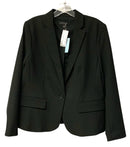 ANN TAYLOR Black One Button Blazer