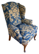 Wingback Chair With Linen Upholstery