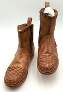 BEDSTU Tan Woven Leather Ankle Boots 7.5