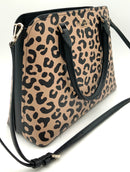 KATE SPADE Tan/Black Lea " Darcy"  Cheetah Satchel Shoulder Bag