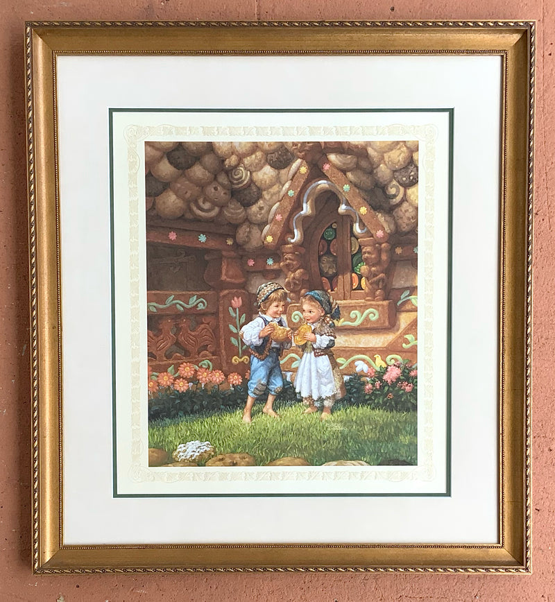 Scott Gustafson Signed "Hansel & Gretel" Framed Print