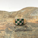 14kt Gold, Diamond & Emerald Ring
