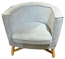 Contemporary Arm Chair With Gray Slipcover