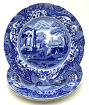 Set/3 Antique Copeland Spode Blue Italian Plates