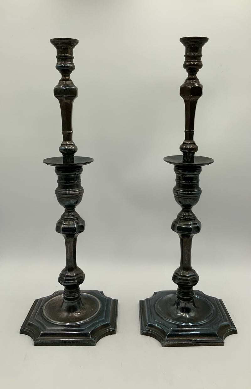 Chelsea House 1984 Silverplate Adjustable Candlesticks