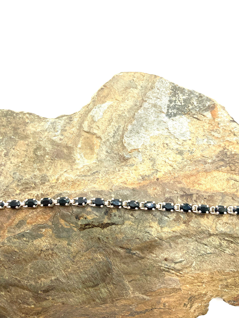 Sterling & Onyx Tennis Bracelet