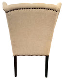Tufted Host Chair with Linen Upholstery
