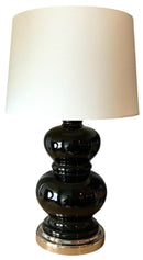 Pottery Barn Alexis Black Double Gourd Lamp