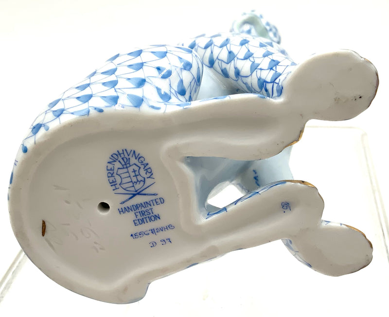 Herend Blue Fishnet Retriever