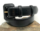 J MCLAUGHLIN Black Embossed Lea Belt sz L
