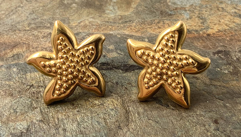 14kt Gold Starfish Earrings
