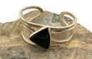 JUDIE RAIFORD Sterling & Onyx Cuff Bracelet