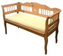 Pine Bench With Gingham Cushion