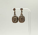 Samuel Benham Sterling & Prasiolite Earrings w/18kt Gold Accents
