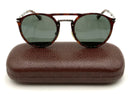Persol Brown Tortoise Frame Polarized Round Purple Tinted Lens Sunglasses