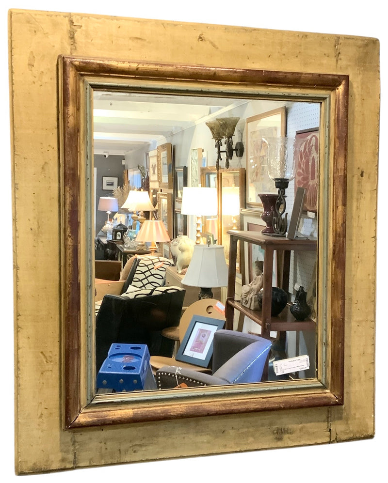 Rustic Painted Wood Mirror