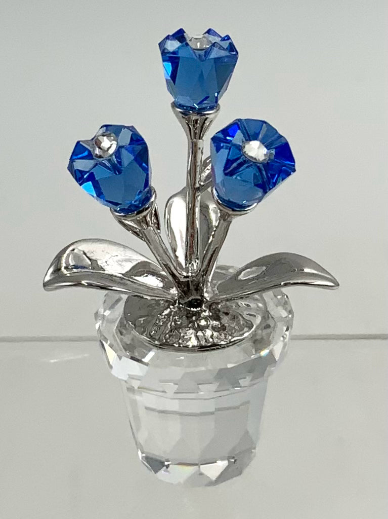 Swarovski Crystal Forget Me Nots in Pot