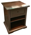 Dark Wood One Drawer Nightstand