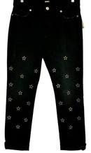 HUDSON Black Riley Crop Black Denim w/ Star Cutout & Grommets Jeans