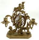 French Bronze Candelabra With Cherub Motif