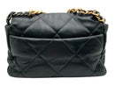 CHANEL Black Quilted Lambskin Large 19 Flap Bag