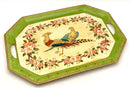 Vintage Toleware Tray With Bird Motif