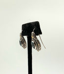 Samuel Benham Sterling & Blue Topaz Earrings w/18kt Gold Accents