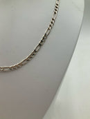 Sterling Figaro Chain Necklace