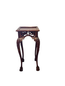 Carved Rosewood Clawfoot Plant Stand