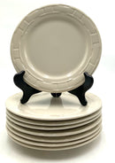 Set/8 Longaberger Pottery Woven Traditions Plates