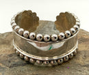 Taxco Sterling Ball Bead Border Cuff Bracelet