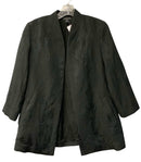 EILEEN FISHER Black Textured 3/4 Sleeve Open Jacket