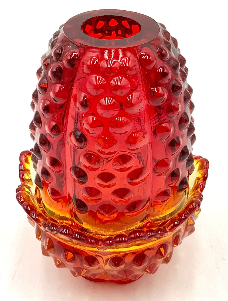 Fenton Ruby Hobnail Fairy Lamp