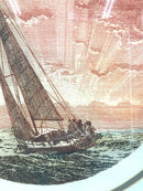 Paul Geygan Signed "Sunset Sail" Vintage Etching