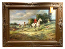 Original Ol on Canvas of Equestrian Scene