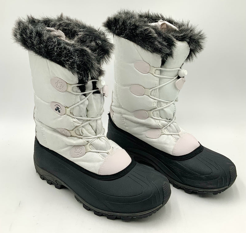 KAMIK White Grey Faux Fur Momentum Snow Boots 11