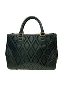 TORY BURCH Black Saffiano Patent Leather Robinson Double Zip Tote Bag