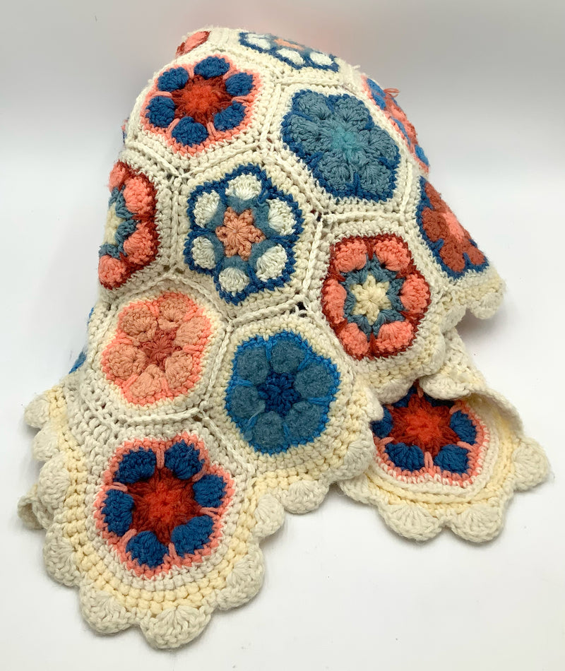 Vintage Handmade Crochet Afghan
