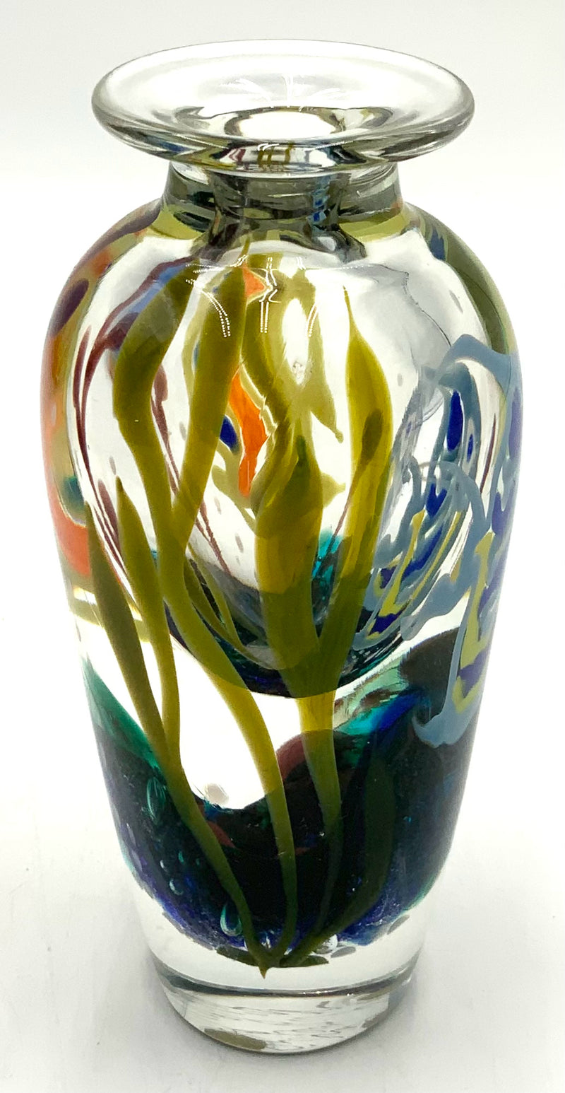 Signed Richard Jolly Tropical Fish Bud Vase