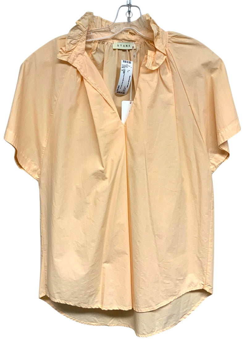 STARK Peach Ruffle Neck S/S Top